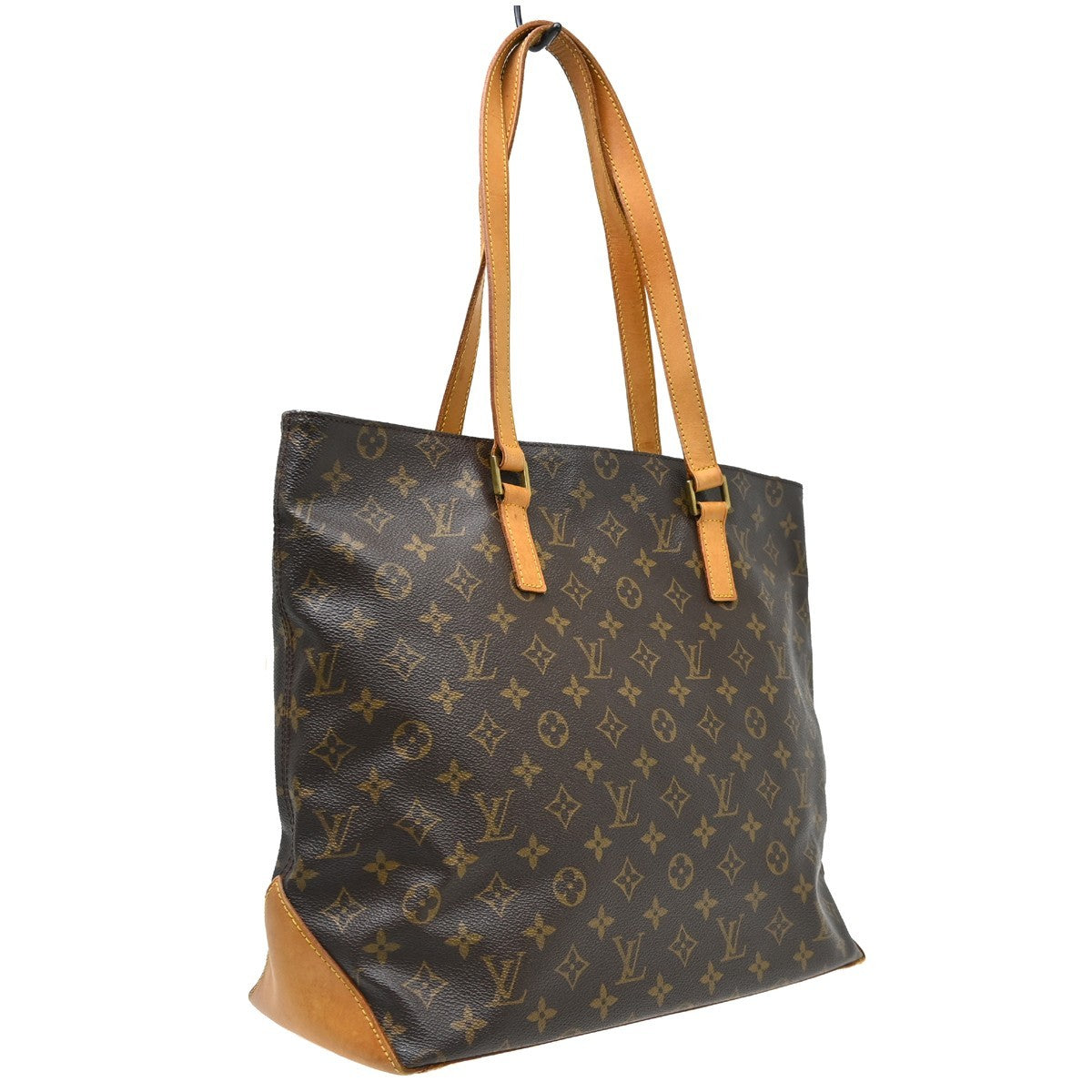 Louis Vuitton Cabas Mezzo Monogram Canvas Brown Canvas Tote Bag Bag (Pre-Owned)