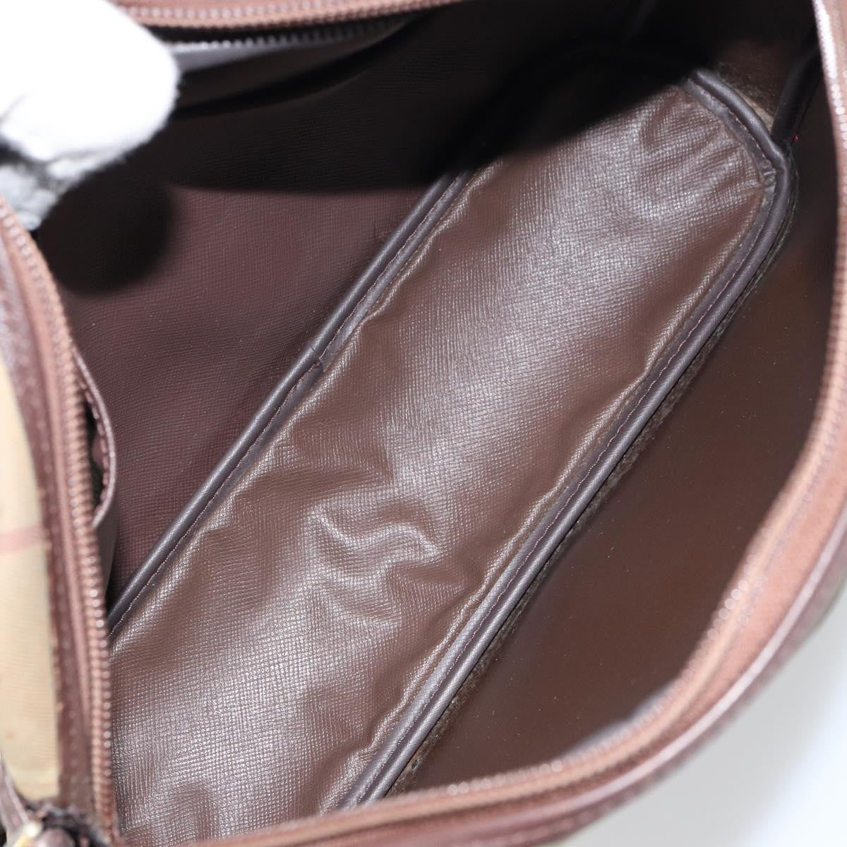 Burberry Nova Check Canvas Beige Canvas Shoulder Bag Bag (Pre-Owned)