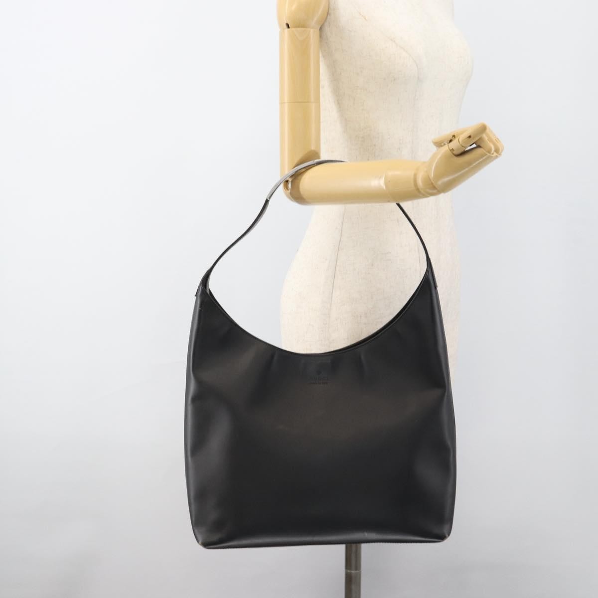 Gucci Shoulder Leather Black Leather Shoulder Bag Bag (Pre-Owned)