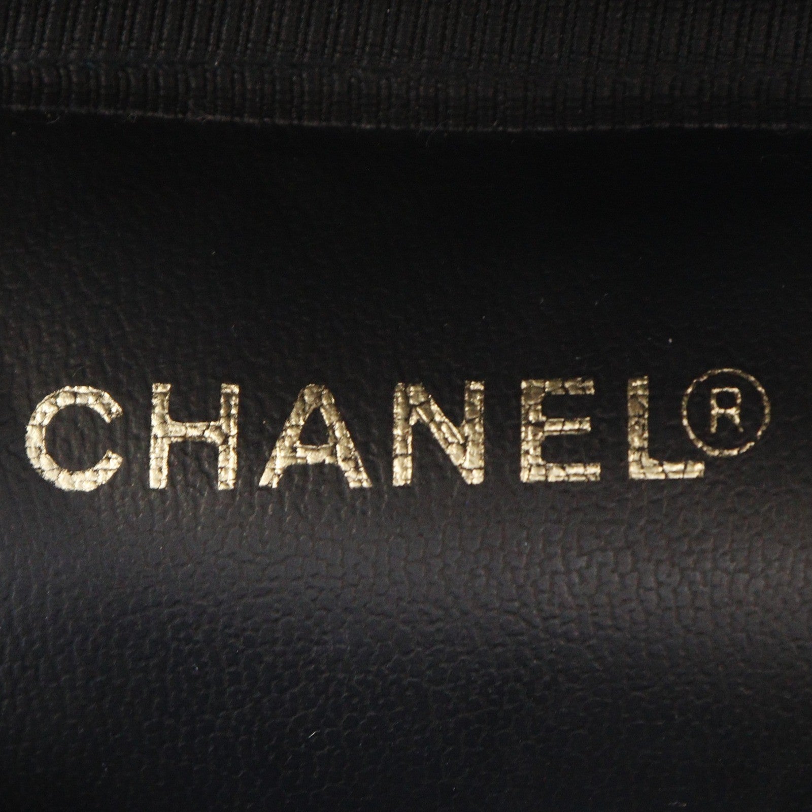 Chanel Vintage Timeless Cosmetic Case Caviar Black Leather Handbag (Pre-Owned)
