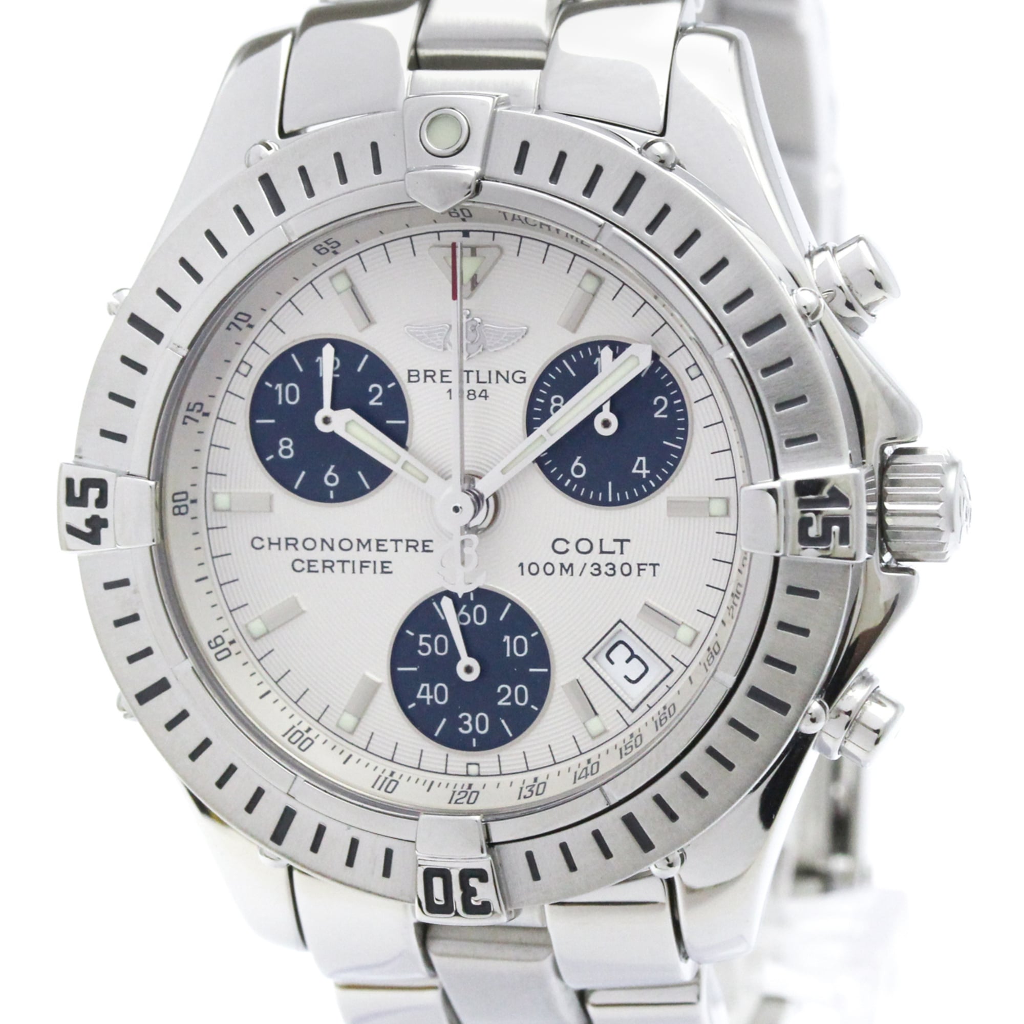 Breitling Colt Chronograph Quartz Stainless Steel Watch (Pre-Owned)