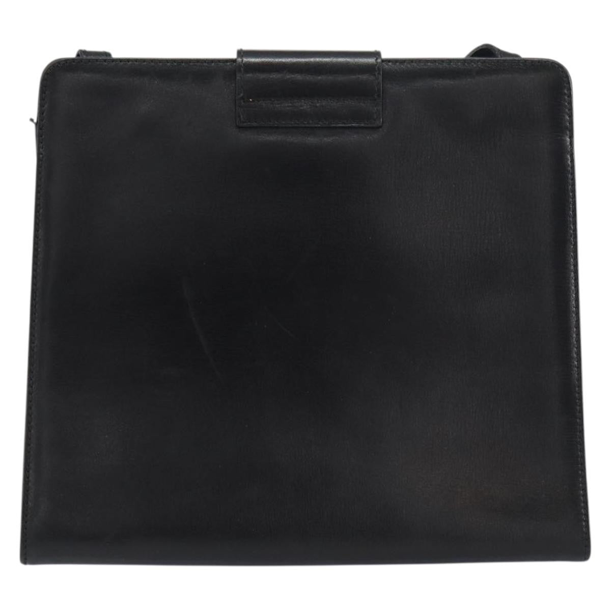 Salvatore Ferragamo Vintage Leather Black Leather Shoulder Bag Bag (Pre-Owned)