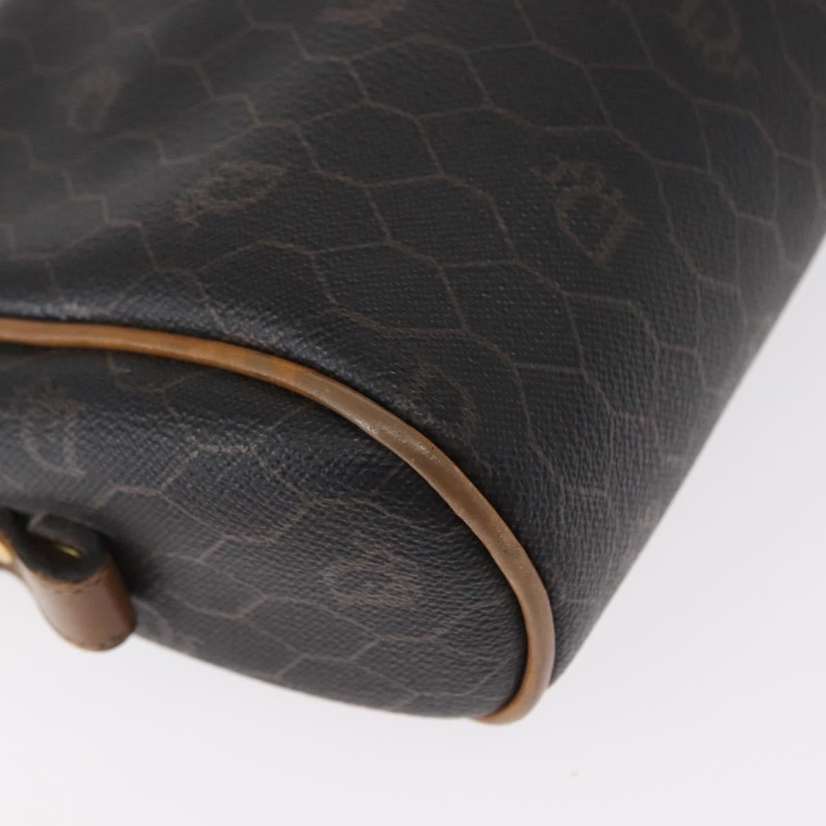 Christian Dior Vintage Honeycomb Canvas And Leather Black Canvas Shoulder Bag Bag (Pre-Owned)