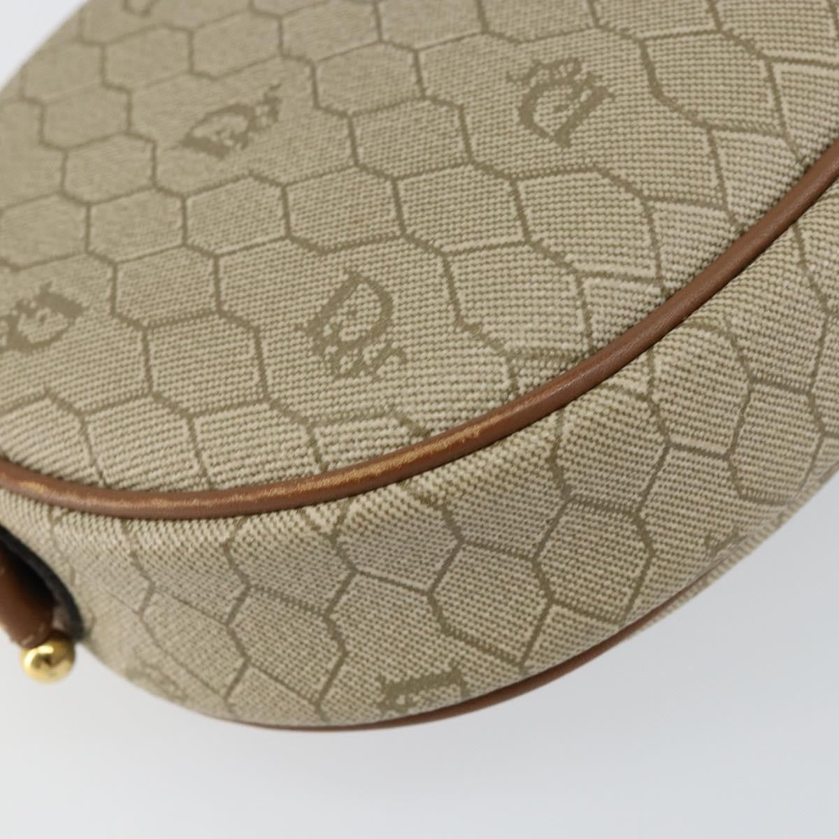 Christian Dior Vintage Honeycomb Canvas Beige Canvas Shoulder Bag Bag (Pre-Owned)