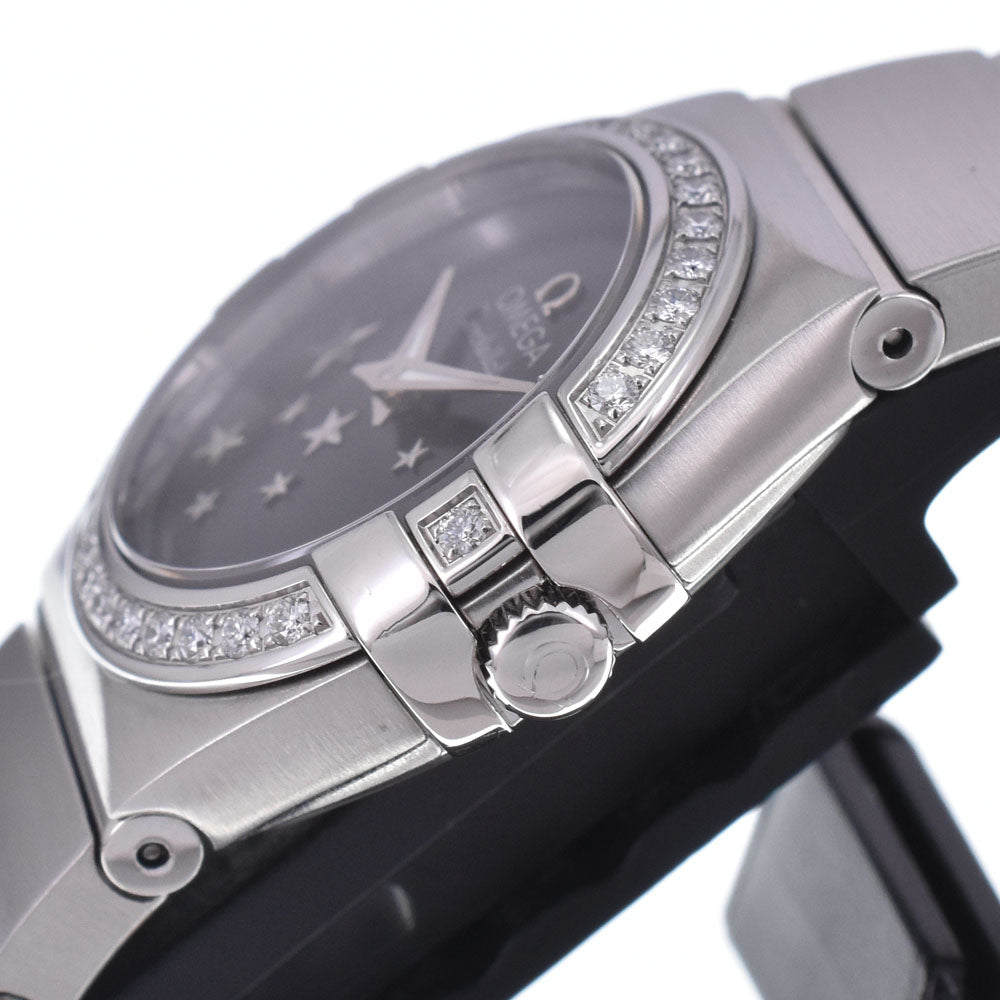 Omega Constellation Quartz Stainless Steel With Diamond Bezel And Markers Watch (Pre-Owned)