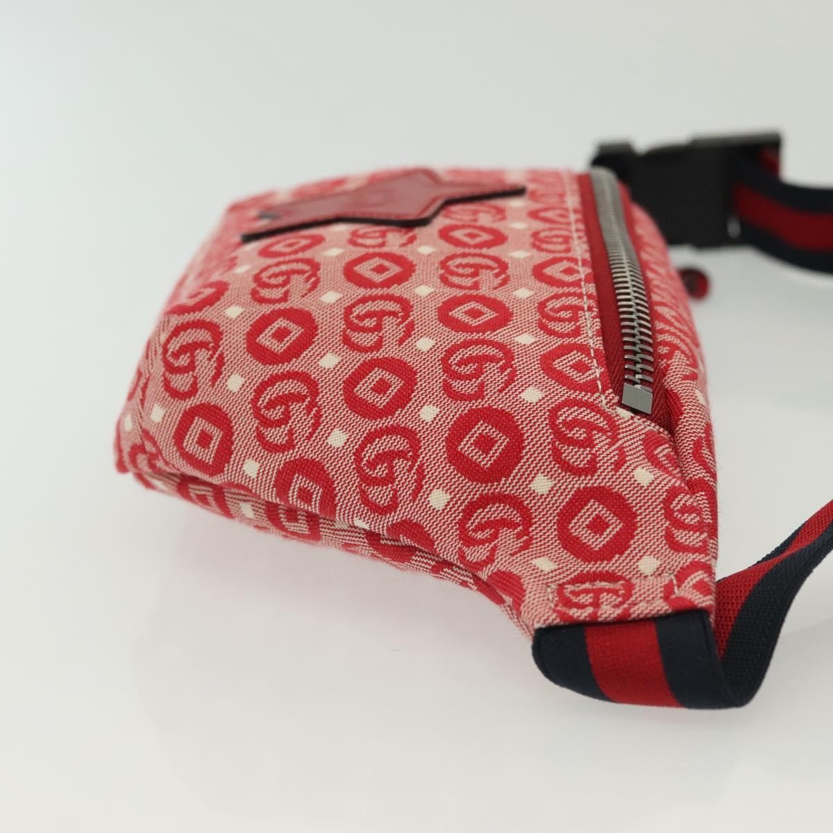 Gucci Children's Belt Printed Gg Coated Canvas Red Canvas Handbag (Pre-Owned)