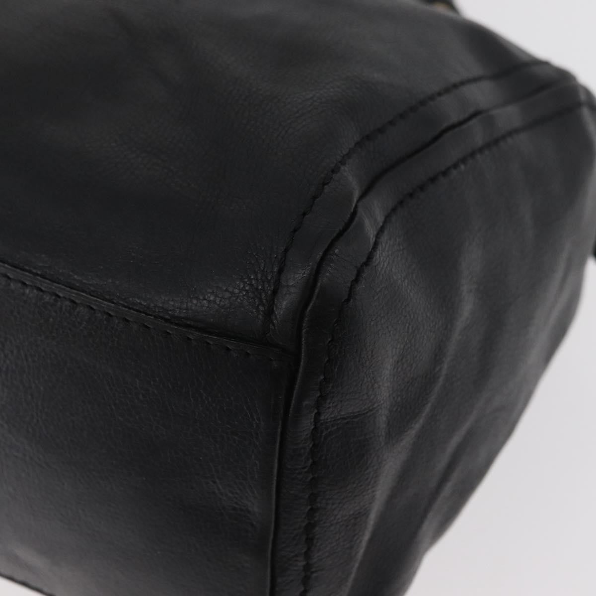 Celine Vintage Leather Black Leather Handbag (Pre-Owned)