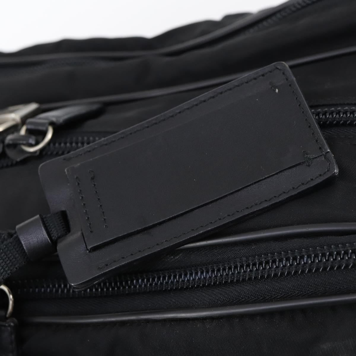 Prada Porta Computer Tessuto And Saffiano Leather Black Nylon Briefcase Bag (Pre-Owned)