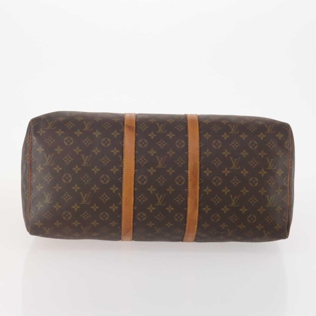 Louis Vuitton Keepall Bag Monogram Canvas Brown Canvas Travel Bag Bag (Pre-Owned)