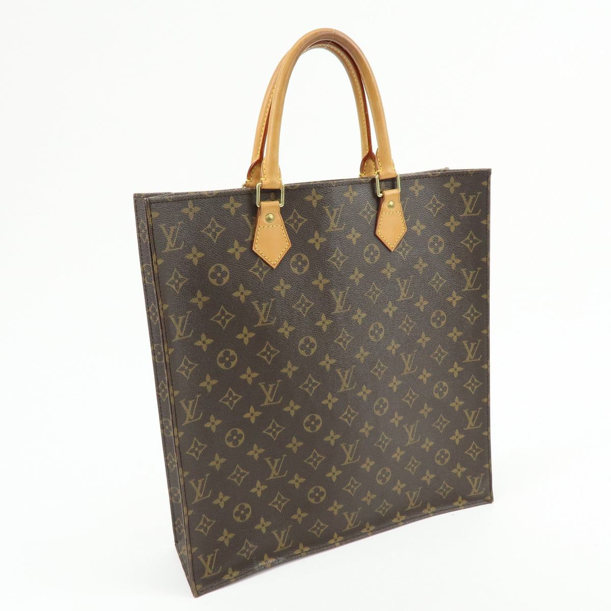 Louis Vuitton Vintage Sac Plat Monogram Canvas Brown Canvas Handbag (Pre-Owned)