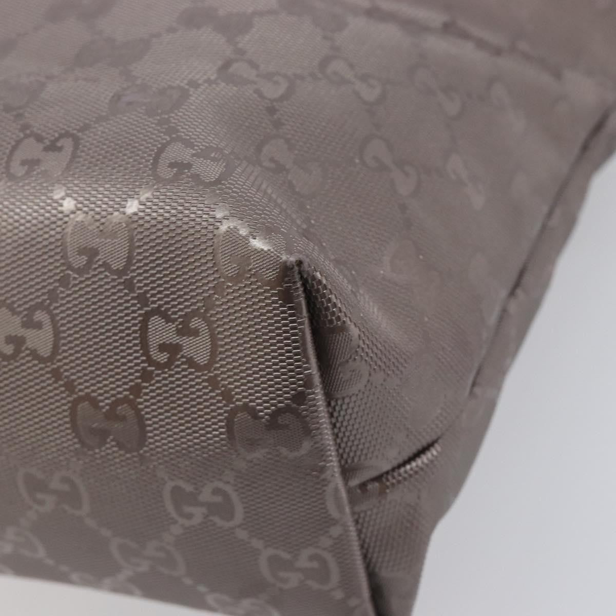 Gucci Tote Gg Imprime Silver Canvas Tote Bag Bag (Pre-Owned)