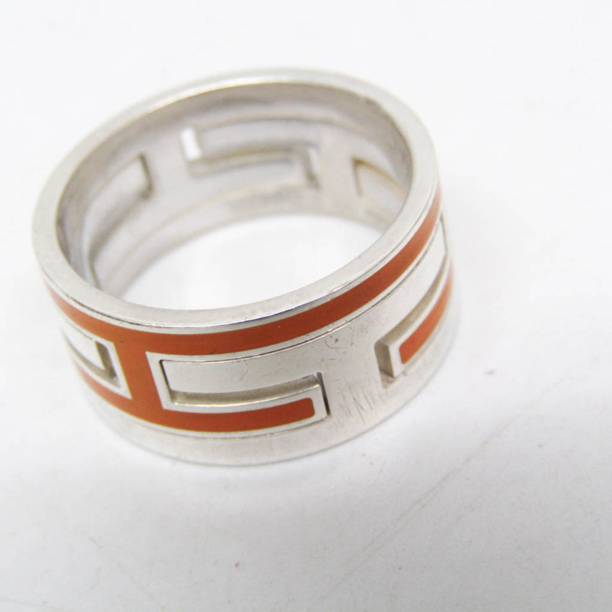 Hermes Move H Ring Silver Silver Silver Ring Jewelry (Pre-Owned)