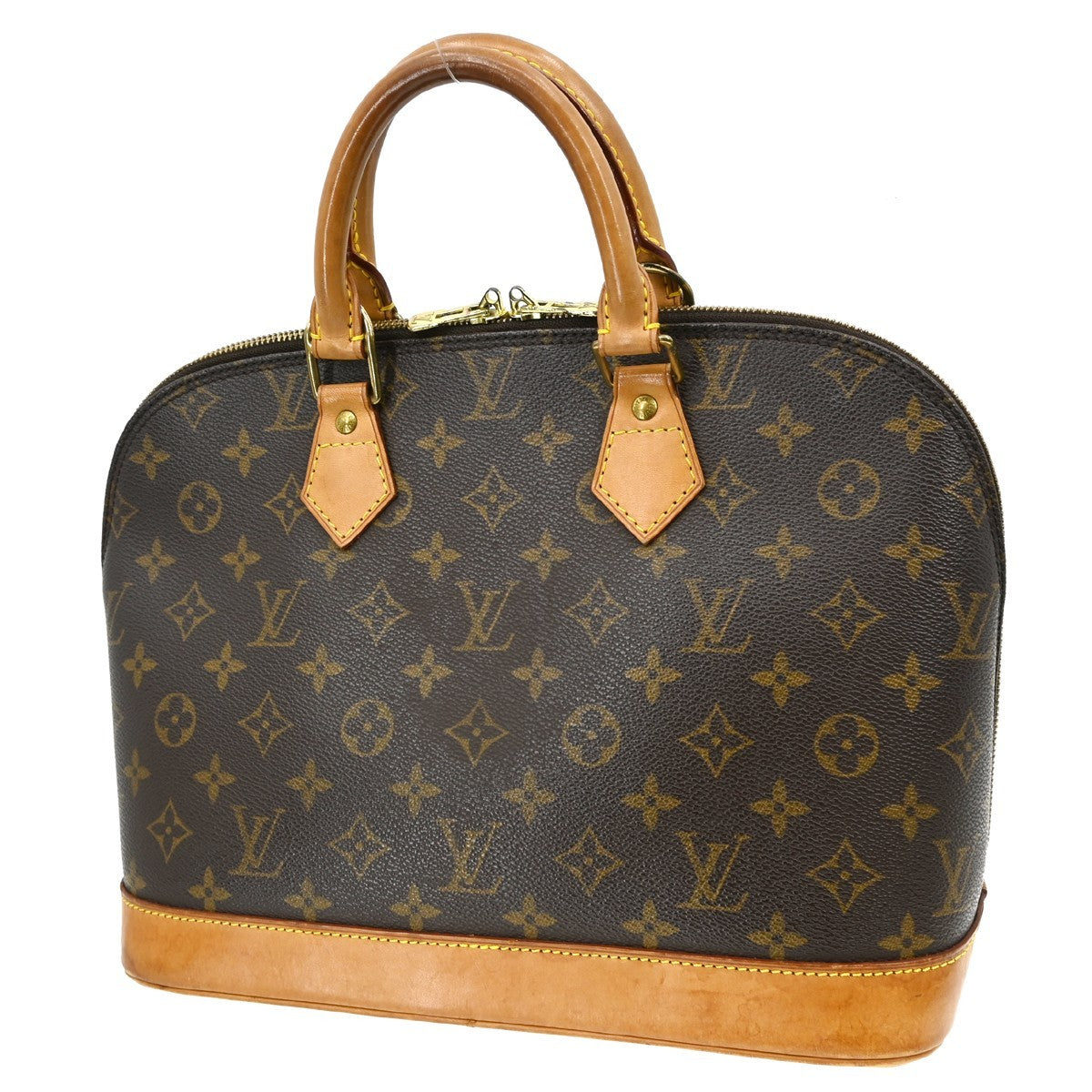 Louis Vuitton Alma Monogram Brown Canvas Handbag (Pre-Owned)