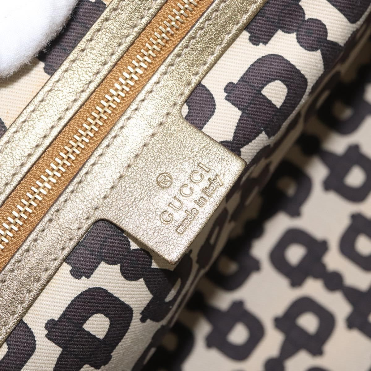 Gucci Jolicoeur Gg Canvas Beige Canvas Tote Bag Bag (Pre-Owned)