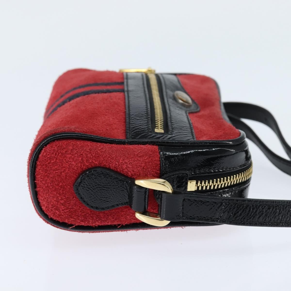 Gucci Ophidia Suede Red Suede Shoulder Bag Bag (Pre-Owned)
