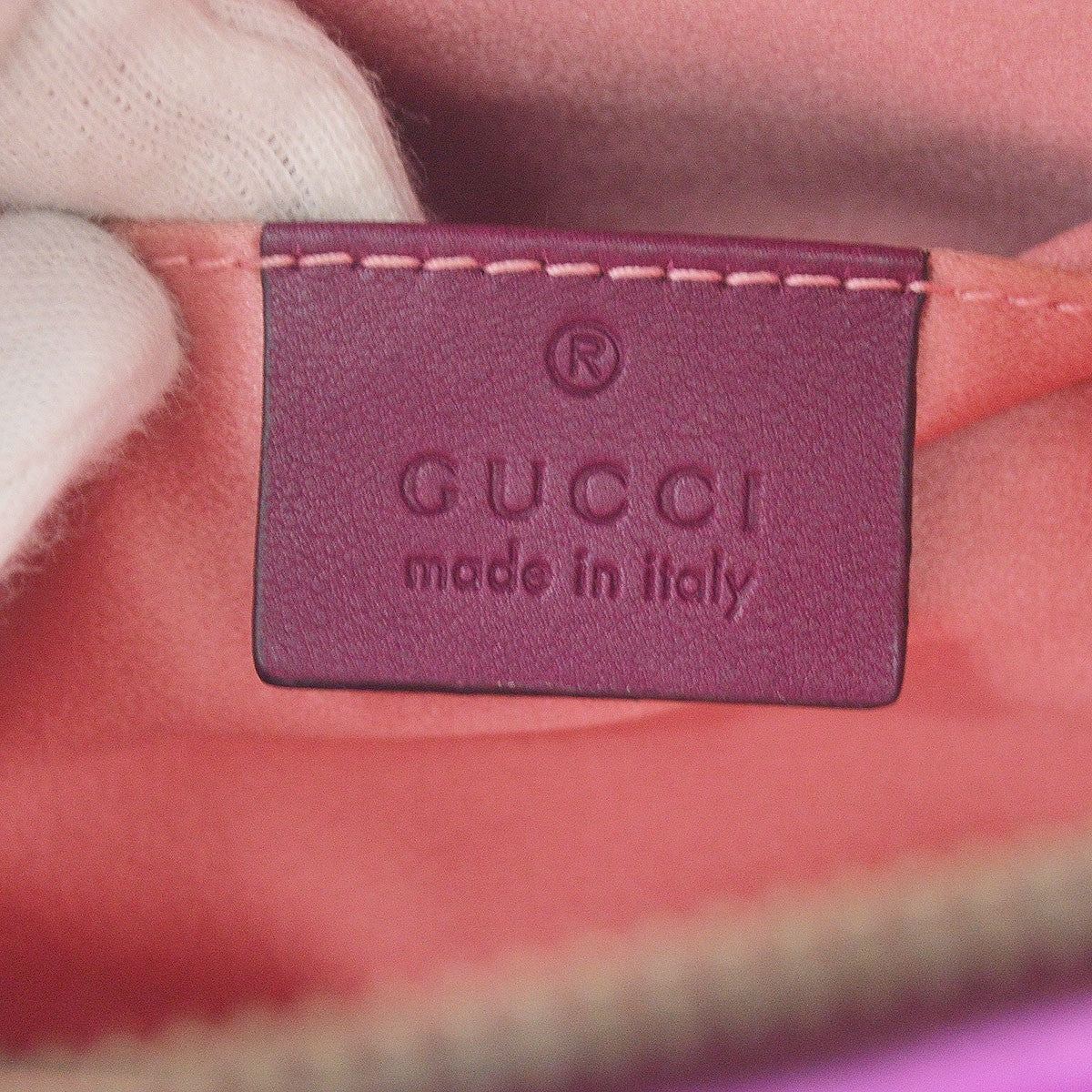 Gucci Gg Marmont Belt Matelasse Velvet Purple Velvet Handbag (Pre-Owned)