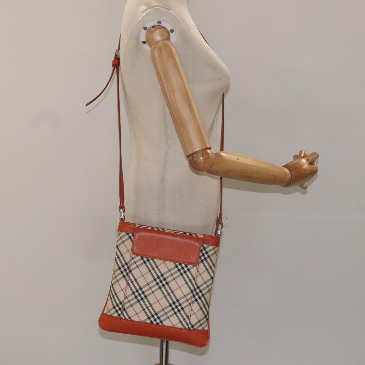 Burberry Nova Check Canvas And Leather Beige Canvas Shoulder Bag Bag (Pre-Owned)