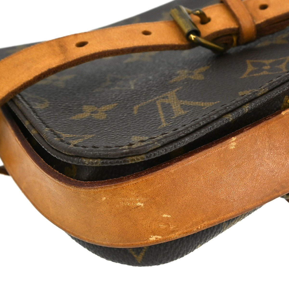 Louis Vuitton Cartouchiere Monogram Brown Canvas Shoulder Bag Bag (Pre-Owned)