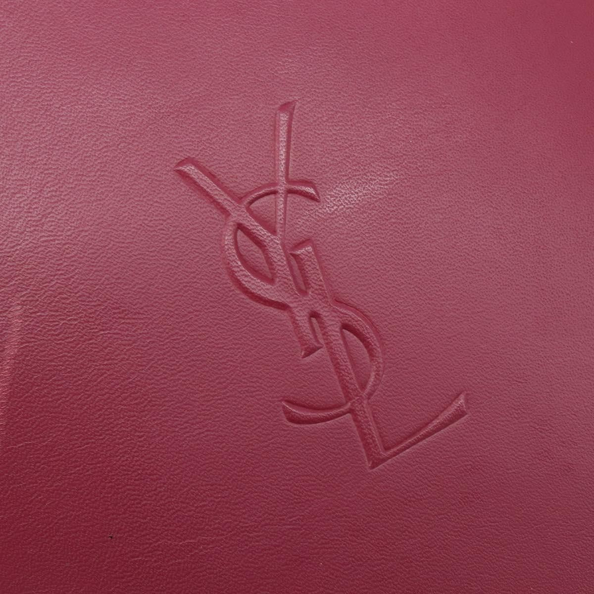 Saint Laurent Vintage Shoulder Bag Leather Burgundy Leather Shoulder Bag Bag (Pre-Owned)