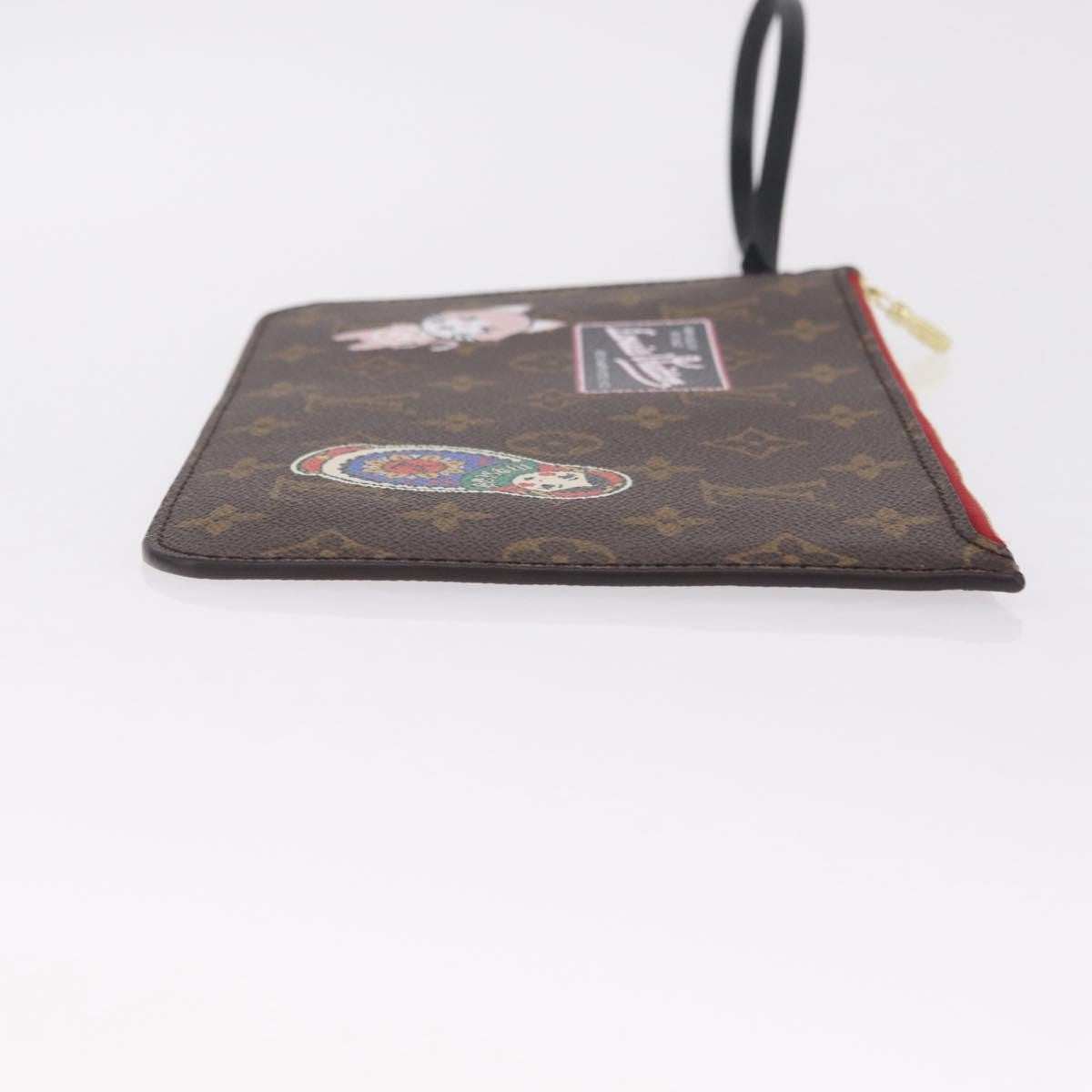 Louis Vuitton Neverfull Pochette Limited Edition World Tour Monogram Canvas Brown Canvas Clutche & Pouche Bag (Pre-Owned)