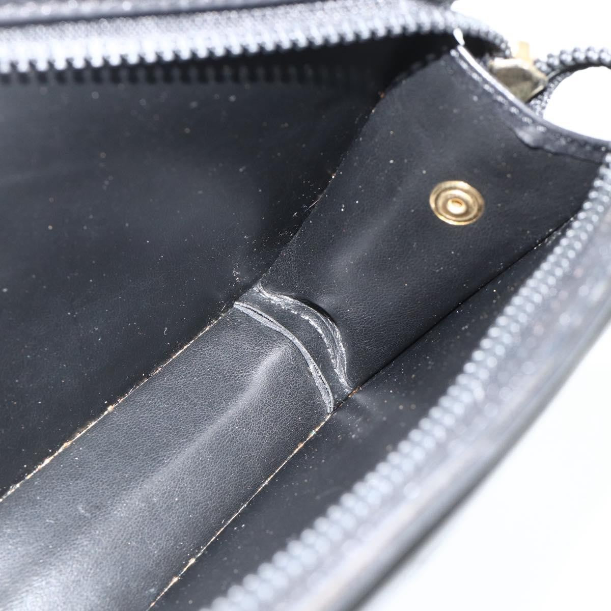Celine Zip Clutch Leather Black Leather Clutche & Pouche Bag (Pre-Owned)