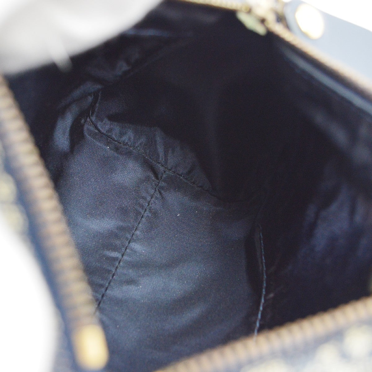 Christian Dior Vintage Trotter Boston Diorissimo Canvas Navy Canvas Handbag (Pre-Owned)