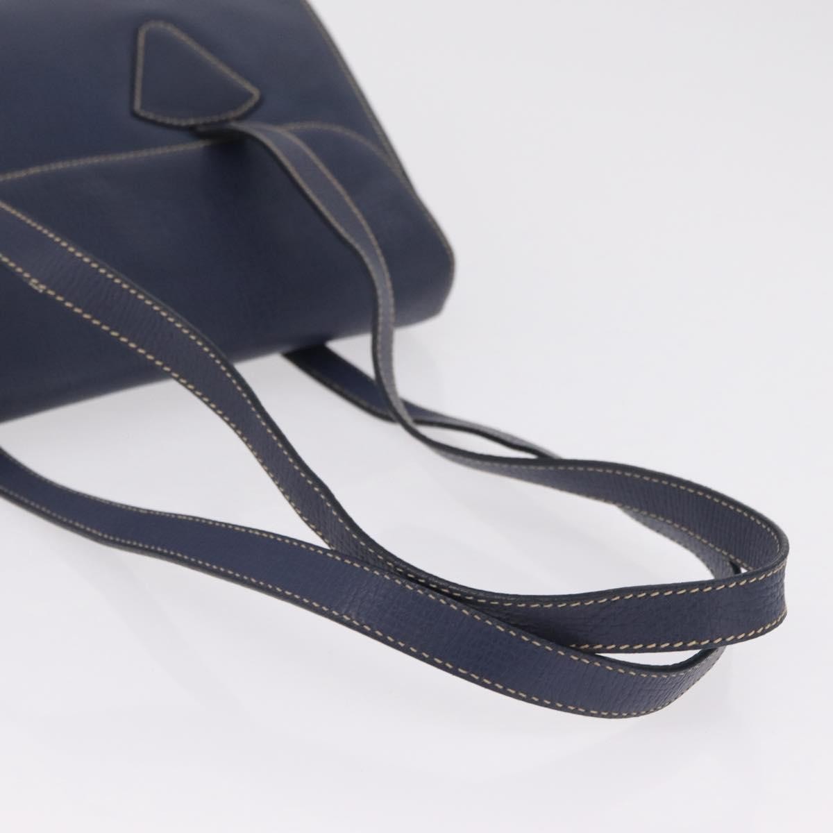 Loewe Tote Leather Navy Leather Tote Bag Bag (Pre-Owned)