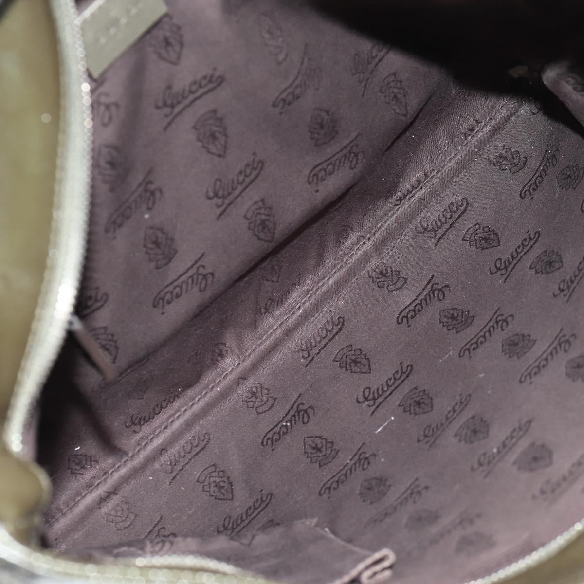 Gucci Zip Top Messenger Gg Imprime Khaki Canvas Shoulder Bag Bag (Pre-Owned)
