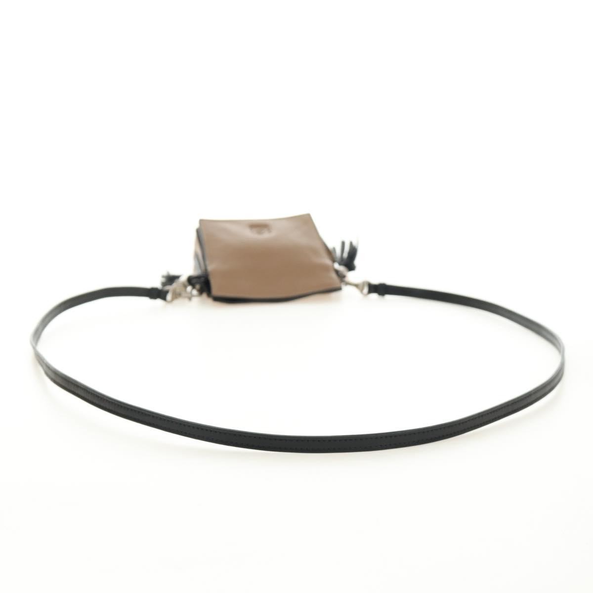 Loewe Shoulder Bag Leather Brown Leather Shoulder Bag Bag (Pre-Owned)