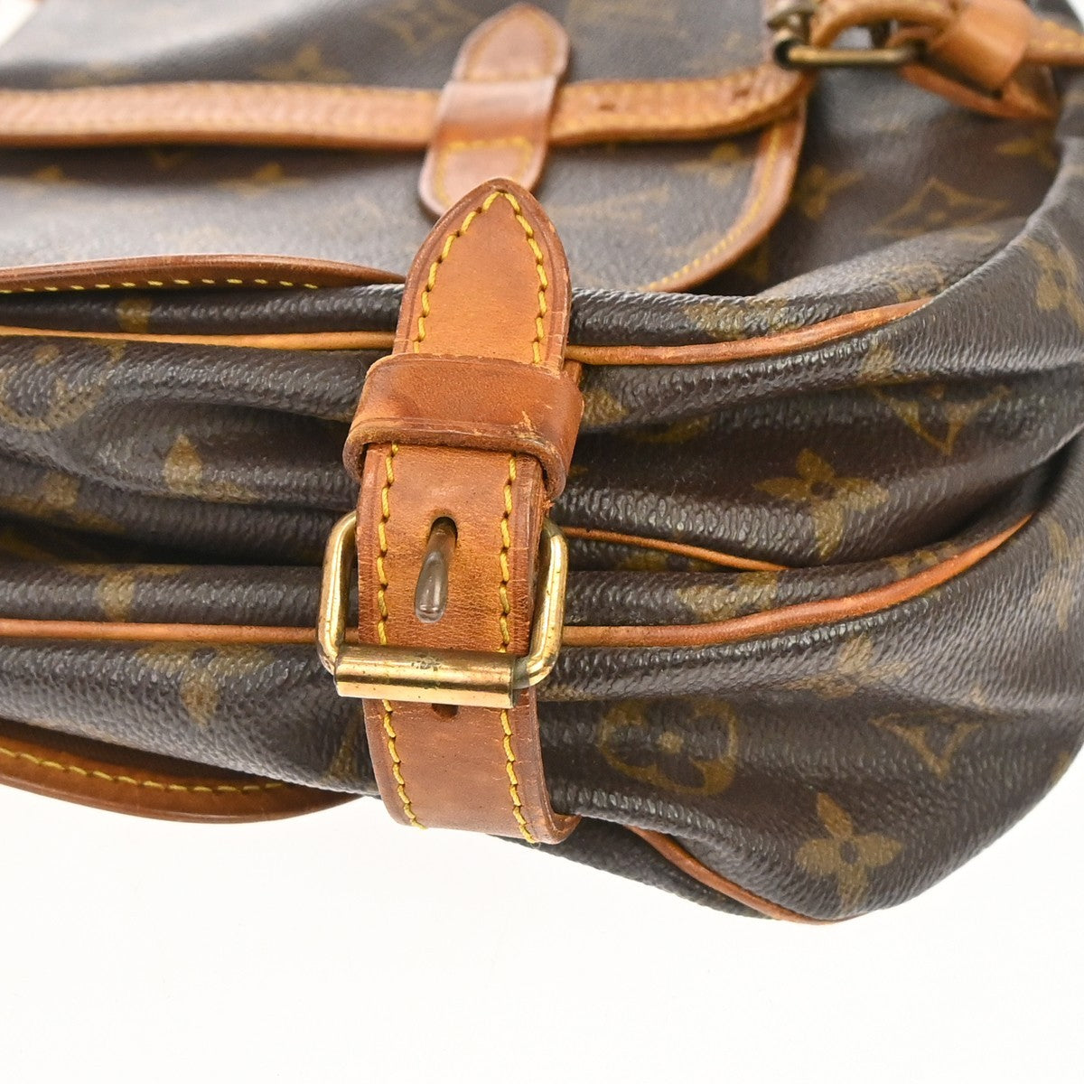 Louis Vuitton Saumur Monogram Brown Canvas Shoulder Bag Bag (Pre-Owned)