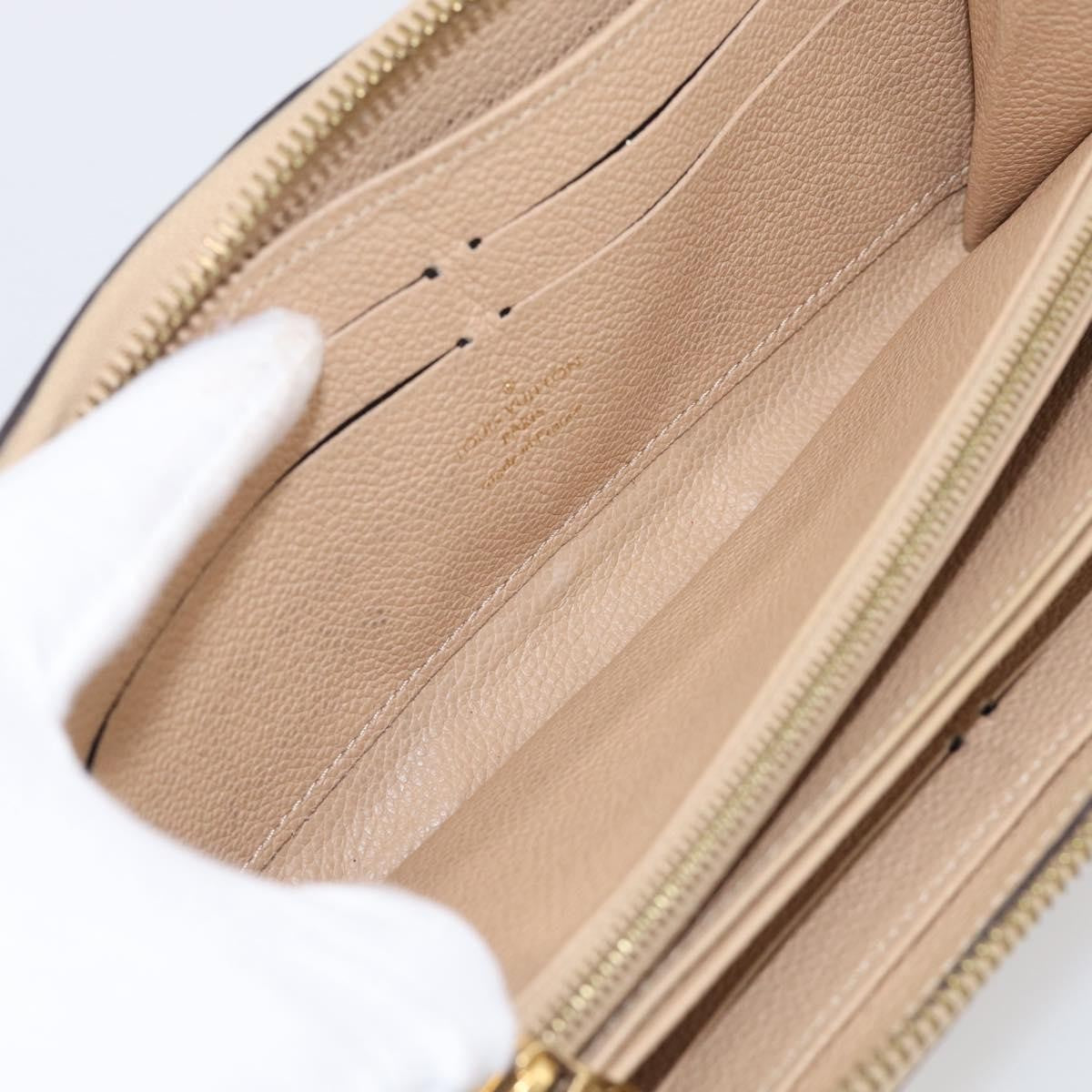 Louis Vuitton Zippy Monogram Empreinte Leather Beige Leather Wallets Accessory (Pre-Owned)