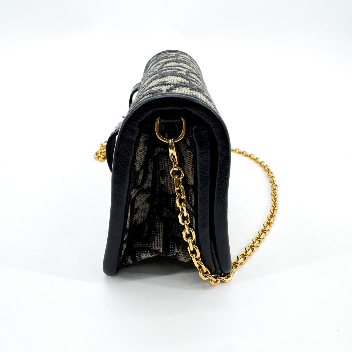 Christian Dior 30 Montaigne Nano Convertible Belt Oblique Canvas Navy Canvas Clutche & Pouche Bag (Pre-Owned)