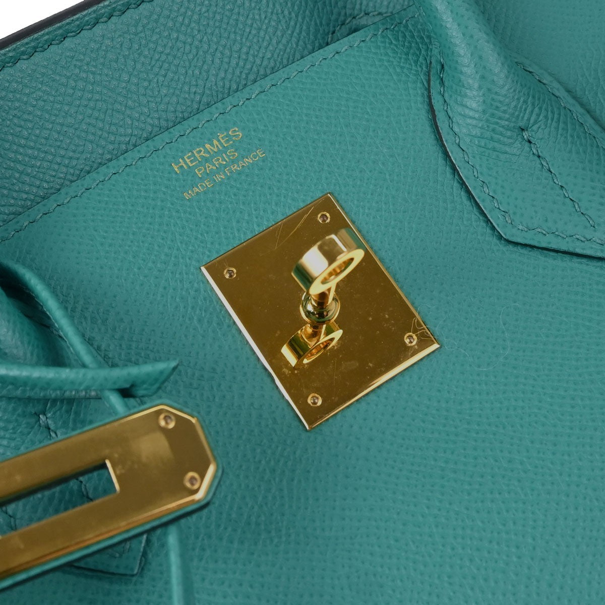 Hermes Birkin Green Epsom With Gold Hardware Green Leather Handbag (Pre-Owned)