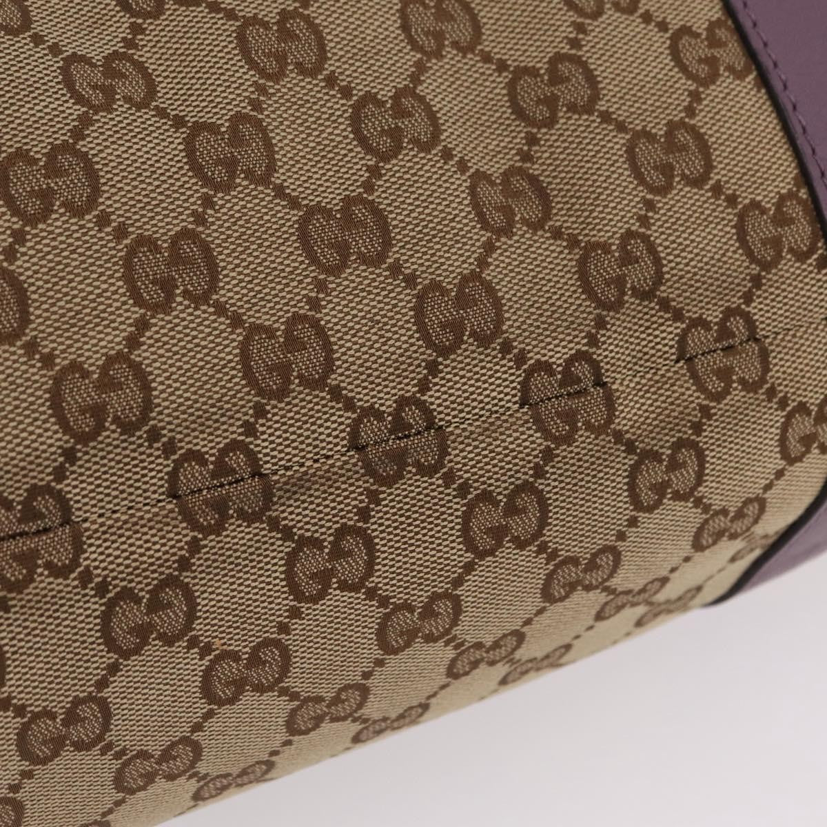 Gucci Miss Gg Gg Canvas With Leather Beige Canvas Tote Bag Bag (Pre-Owned)
