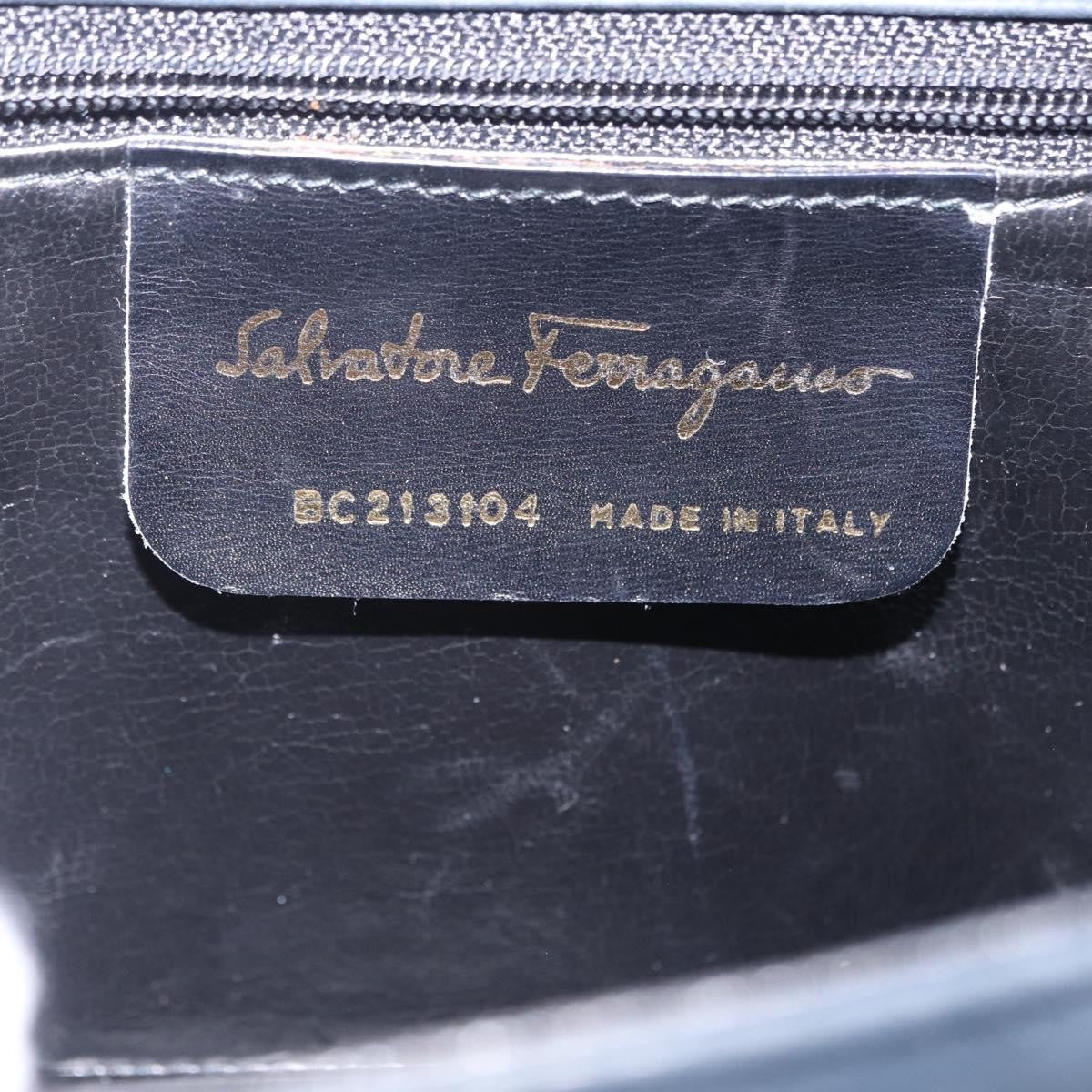 Salvatore Ferragamo Vala Suede Navy Suede Shoulder Bag Bag (Pre-Owned)