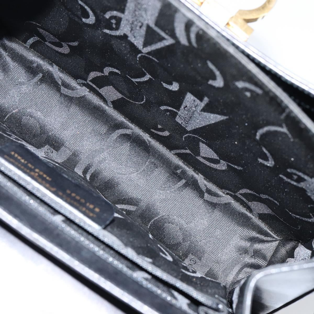Salvatore Ferragamo Gancini Convertible Top Handle Leather Black Leather Handbag (Pre-Owned)