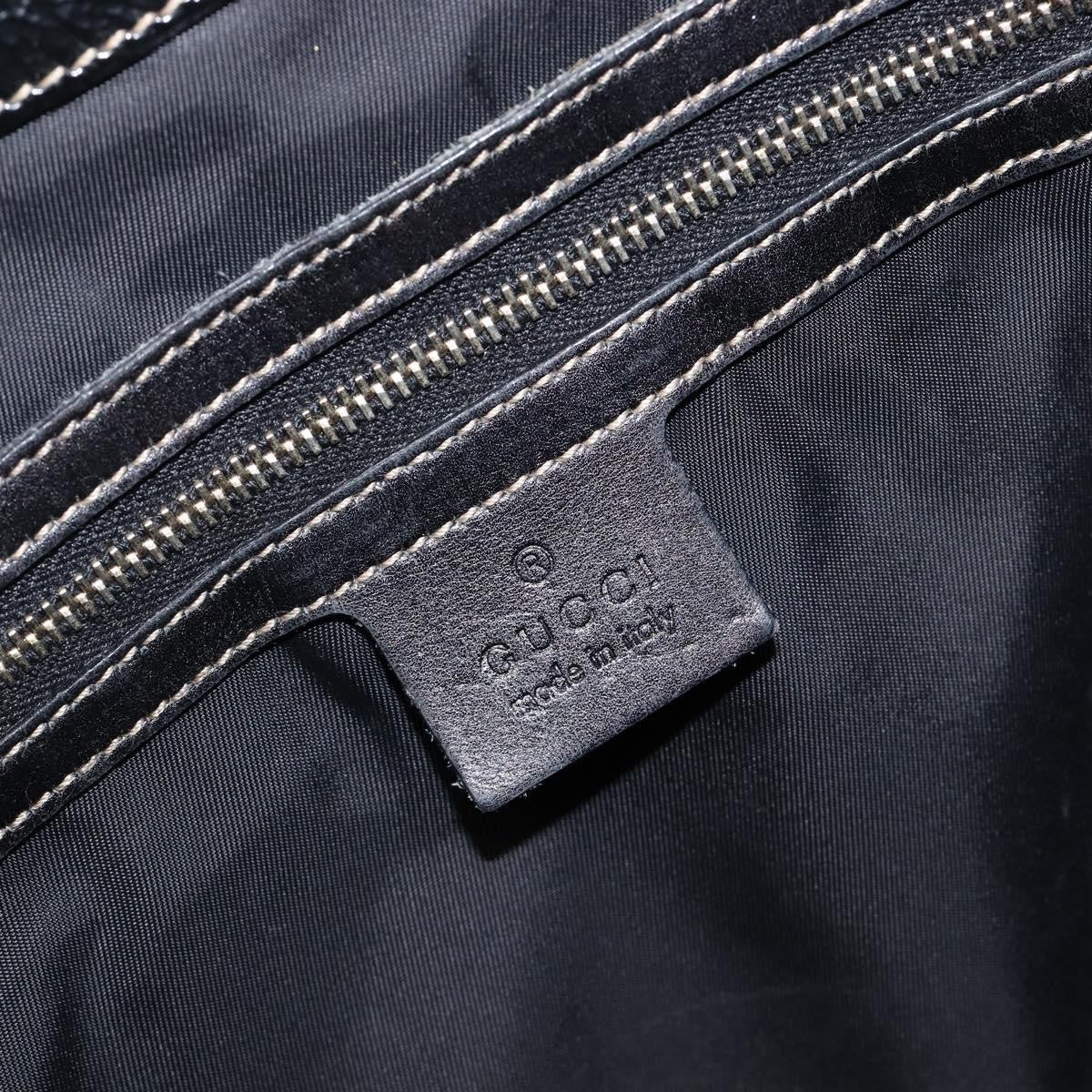 Gucci Britt Web Hobo Dialux Coated Canvas Black Canvas Shoulder Bag Bag (Pre-Owned)