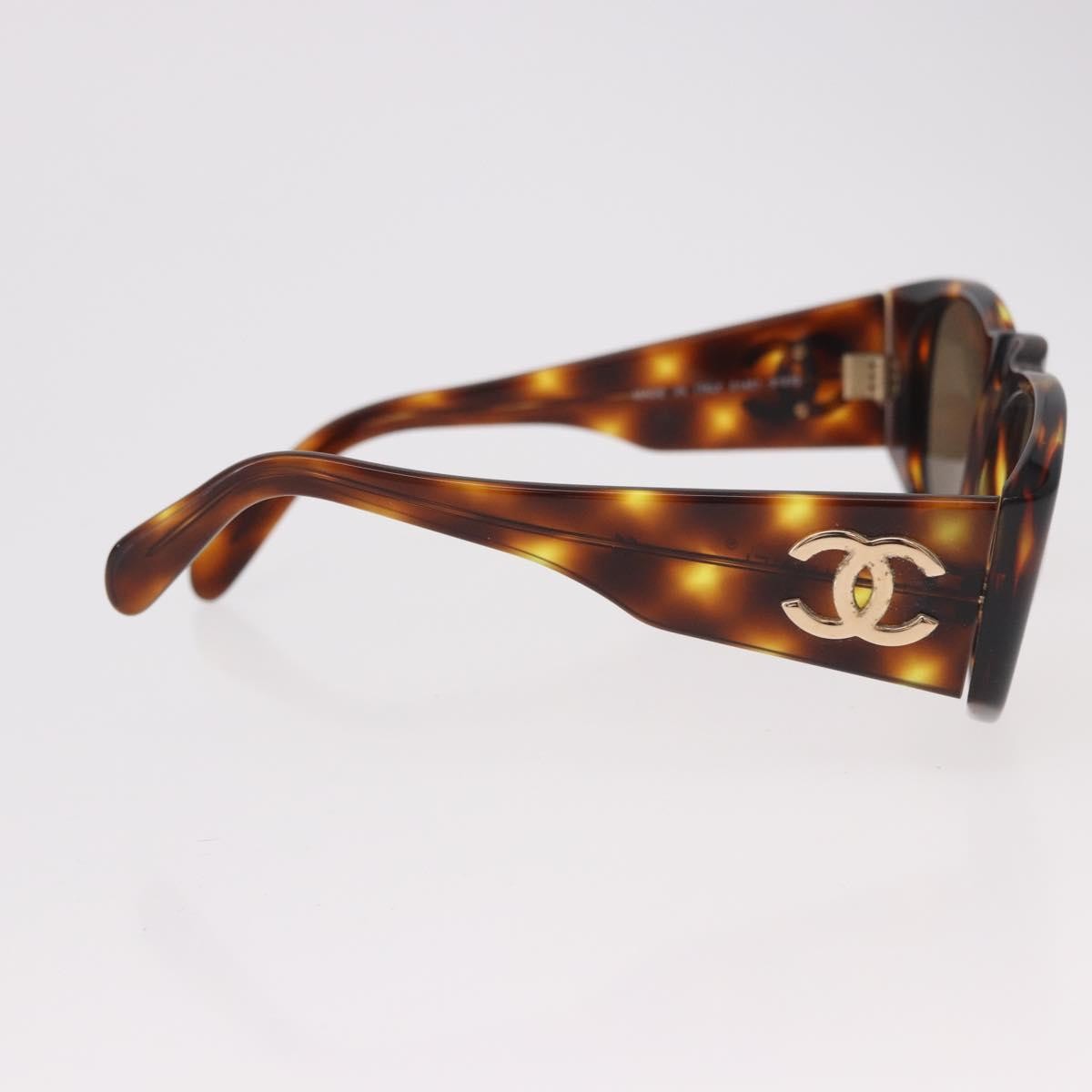 Chanel Logo Cc Plastic Brown Plastic Sunglasse Accessory (Pre-Owned)