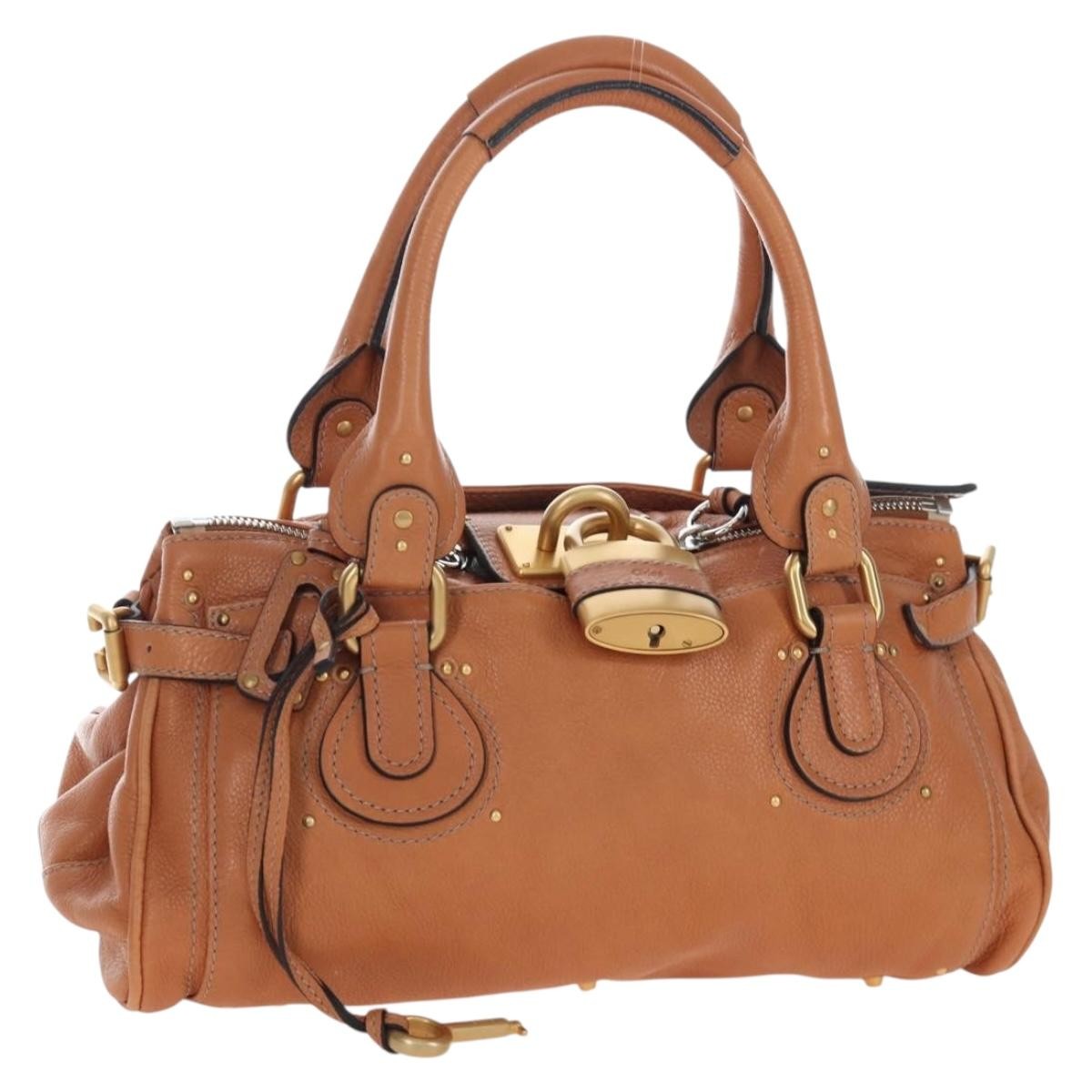 Chloe Paddington Leather Brown Leather Tote Bag Bag (Pre-Owned)