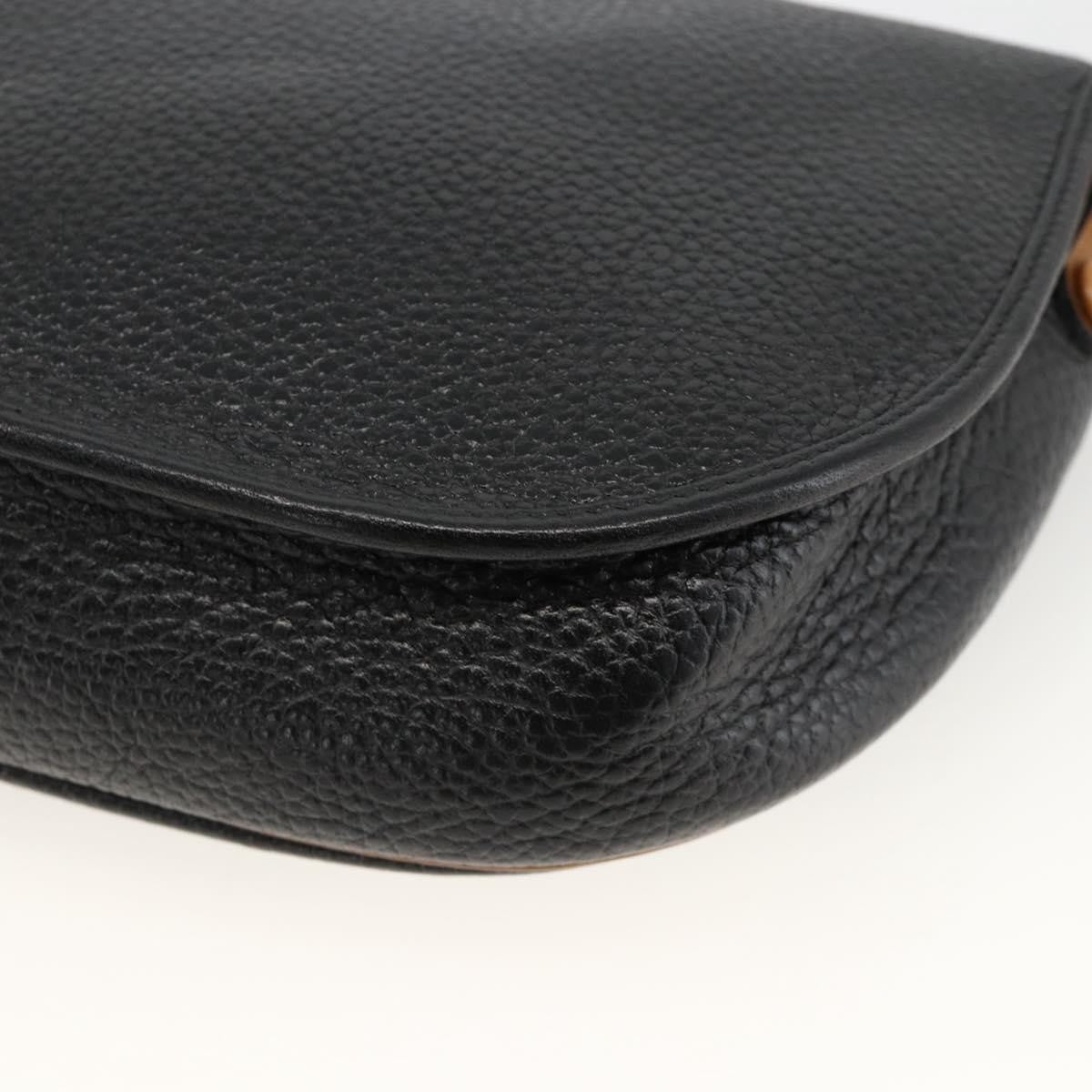 Christian Dior Cd Shoulder Bag Leather Black Leather Shoulder Bag Bag (Pre-Owned)