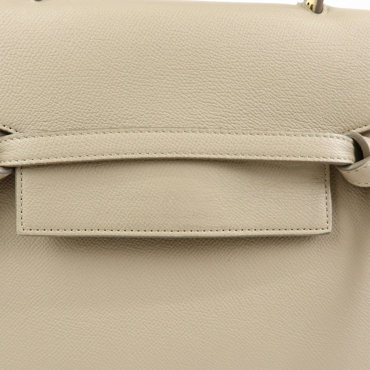 Celine Belt Textured Leather Beige Leather Handbag (Pre-Owned)