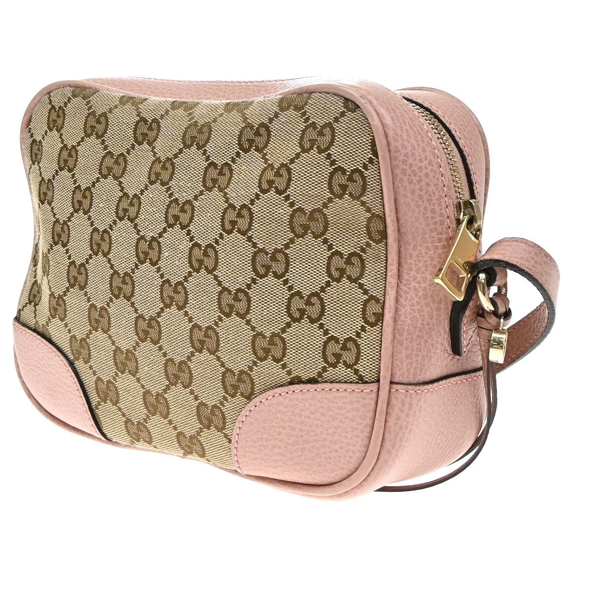 Gucci Bree Disco Gg Canvas With Leather Beige Canvas Crossbody Bag Bag (Pre-Owned)