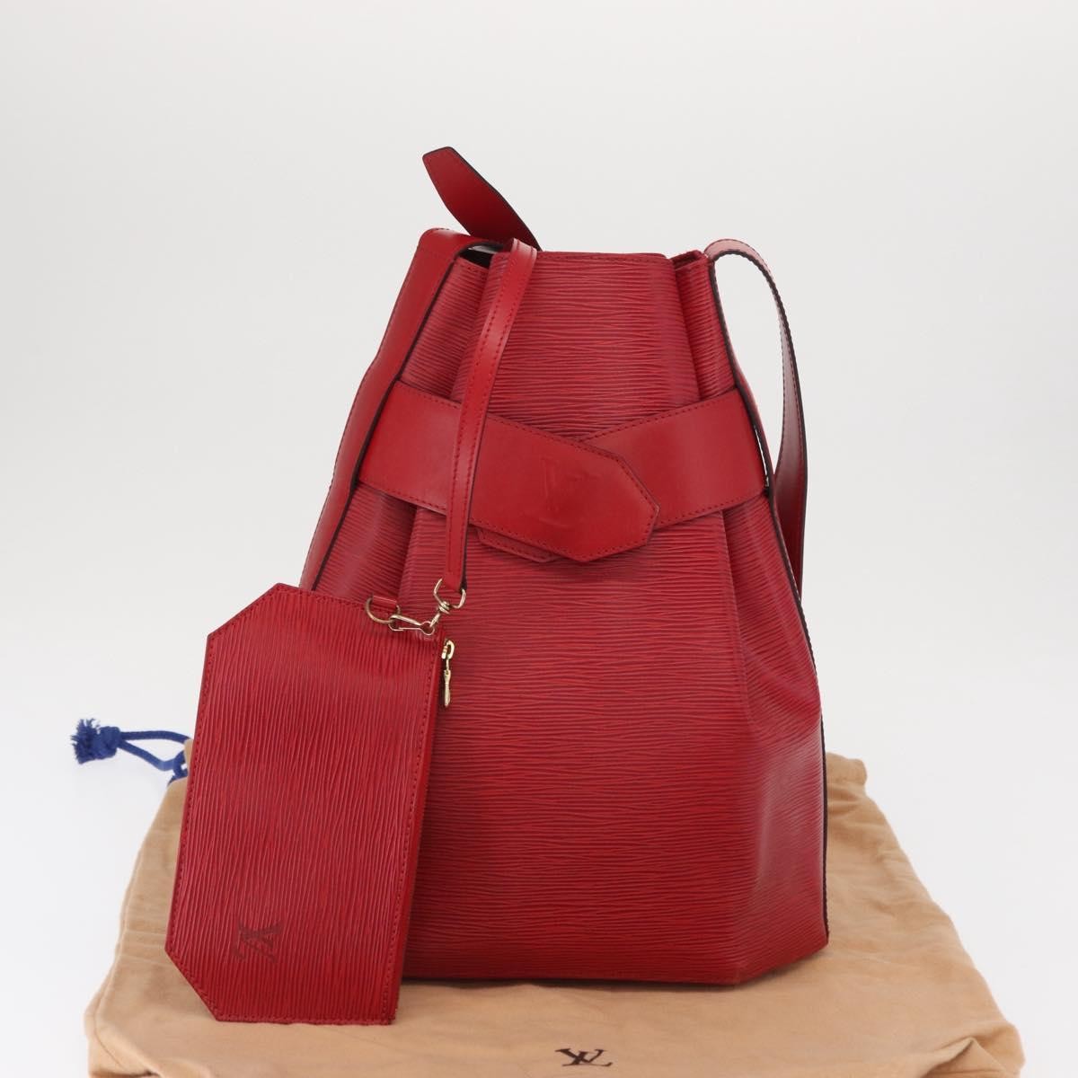 Louis Vuitton Vintage Sac D'epaule Epi Leather Red Leather Shoulder Bag Bag (Pre-Owned)