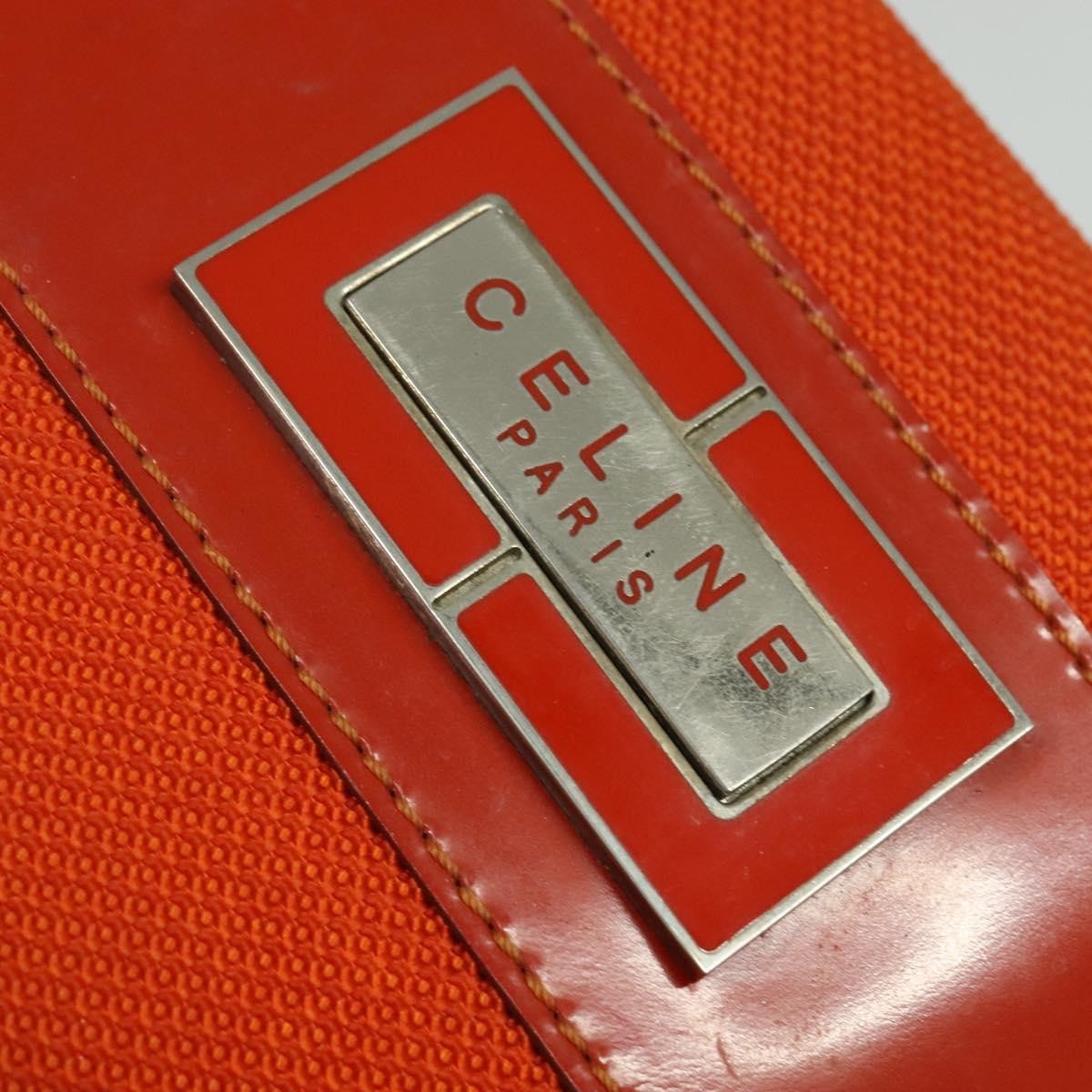 Celine Shoulder Canvas Orange Canvas Shoulder Bag Bag (Pre-Owned)