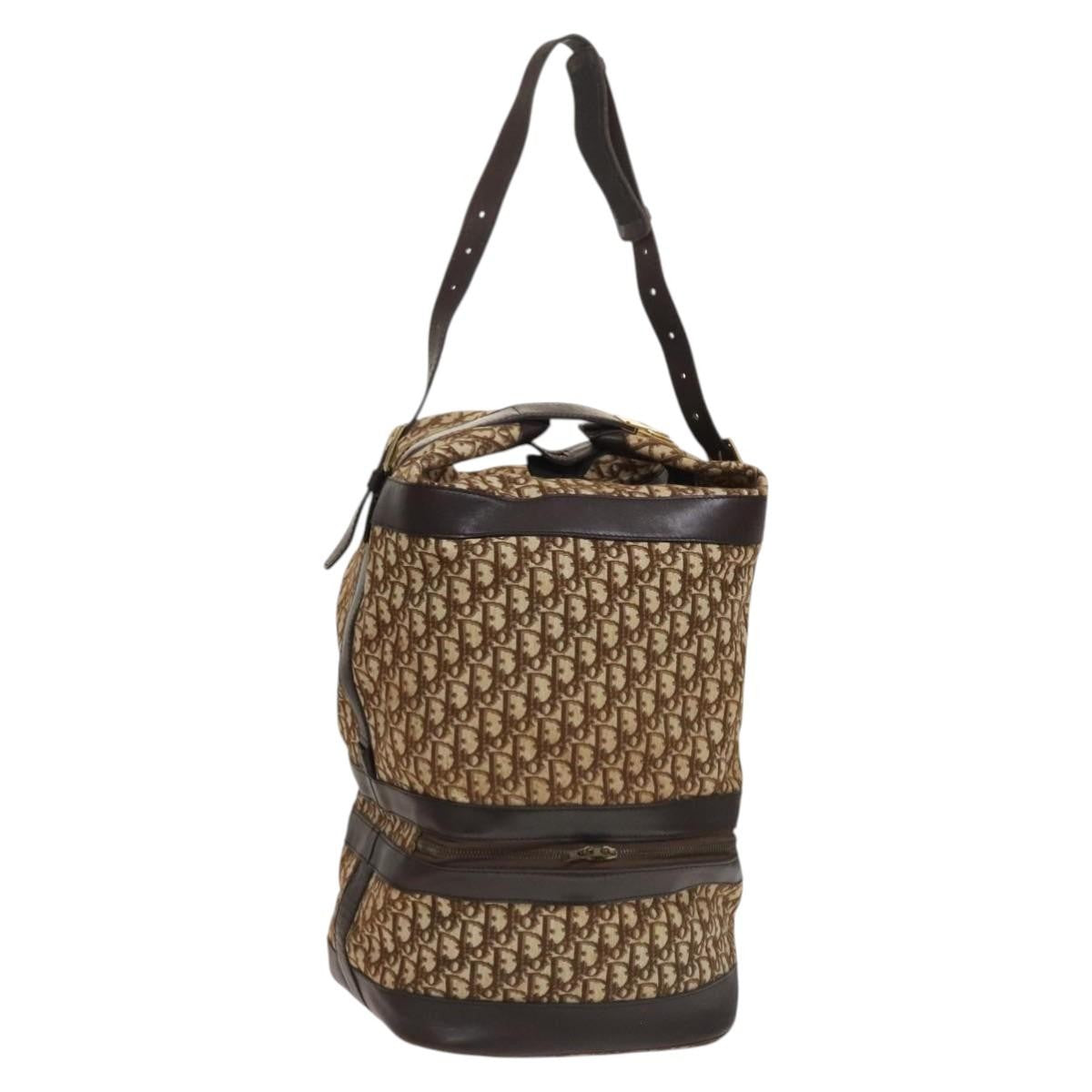 Christian Dior Vintage Trotter Street Chic Pocket Hobo Diorissimo Canvas Brown Canvas Shoulder Bag Bag (Pre-Owned)