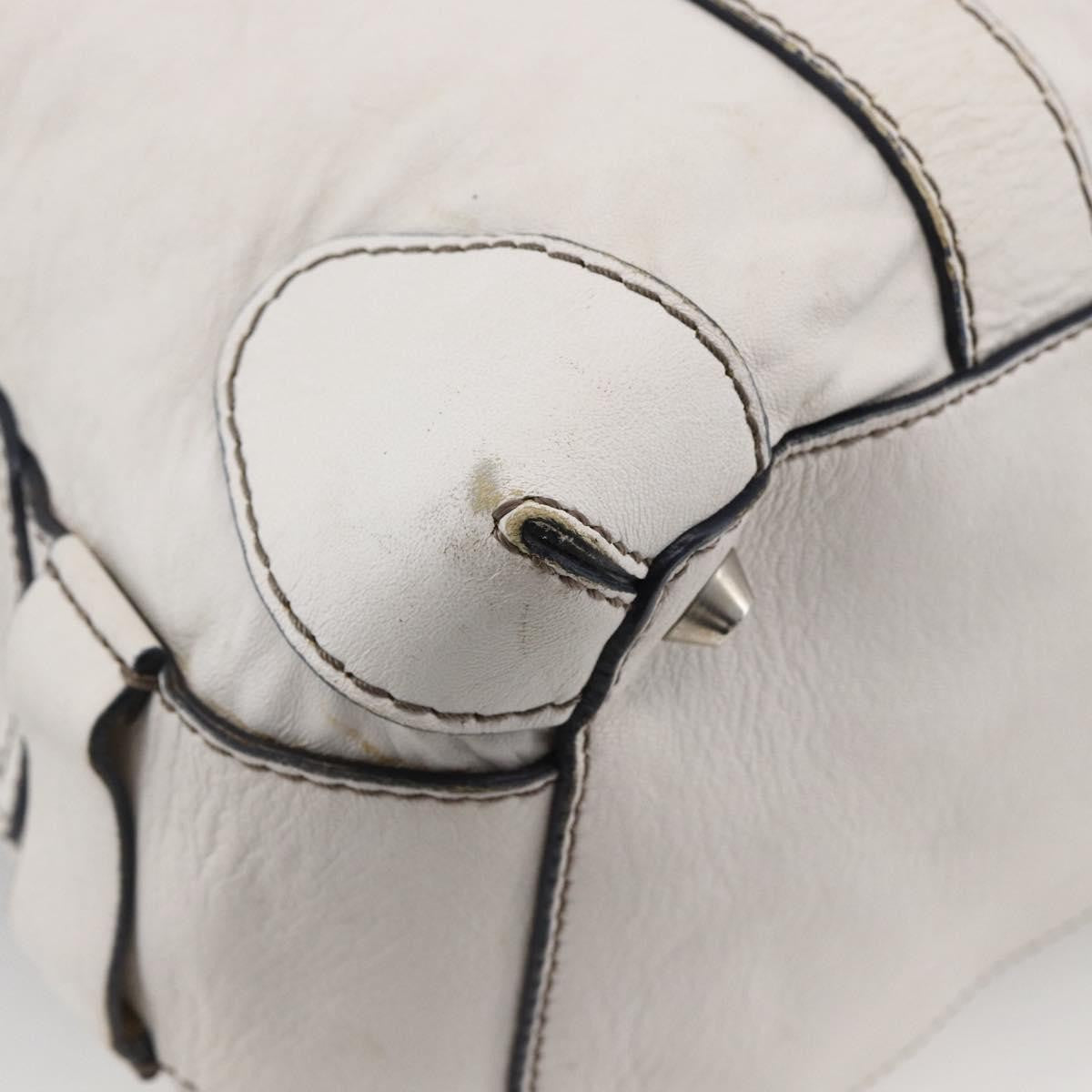 Chloe Handbag Leather White Leather Handbag (Pre-Owned)