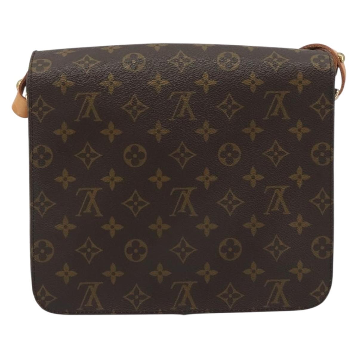 Louis Vuitton Cartouchiere Monogram Canvas Brown Canvas Shoulder Bag Bag (Pre-Owned)
