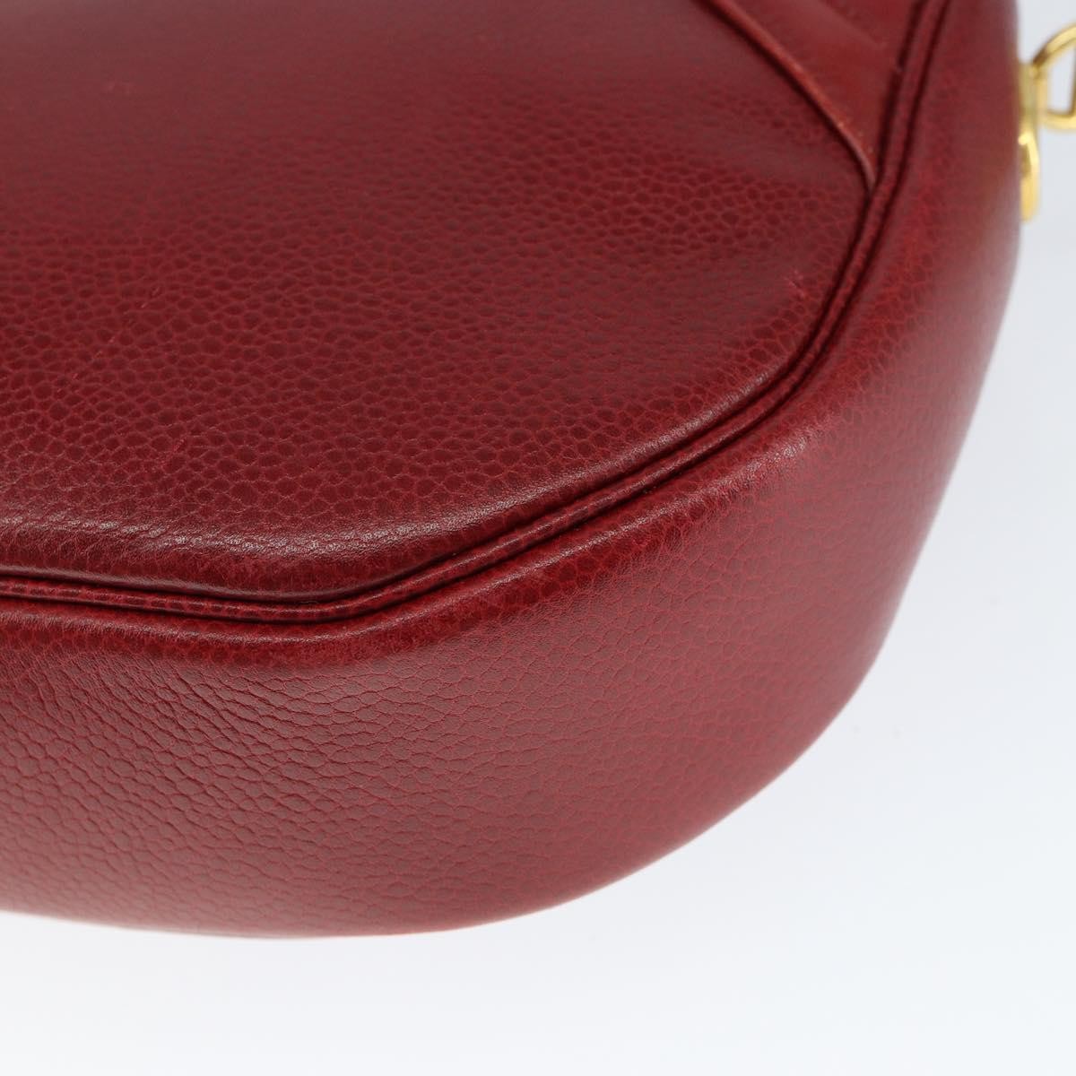 Christian Dior Vintage Leather Red Leather Shoulder Bag Bag (Pre-Owned)