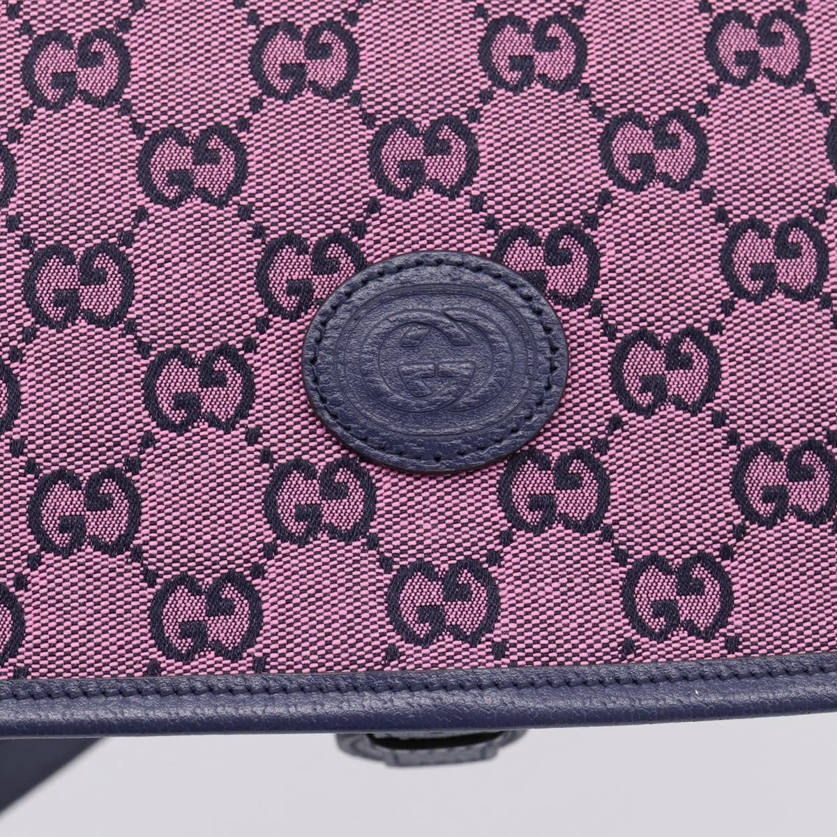Gucci Children's Messenger Gg Canvas Pink Canvas Handbag (Pre-Owned)