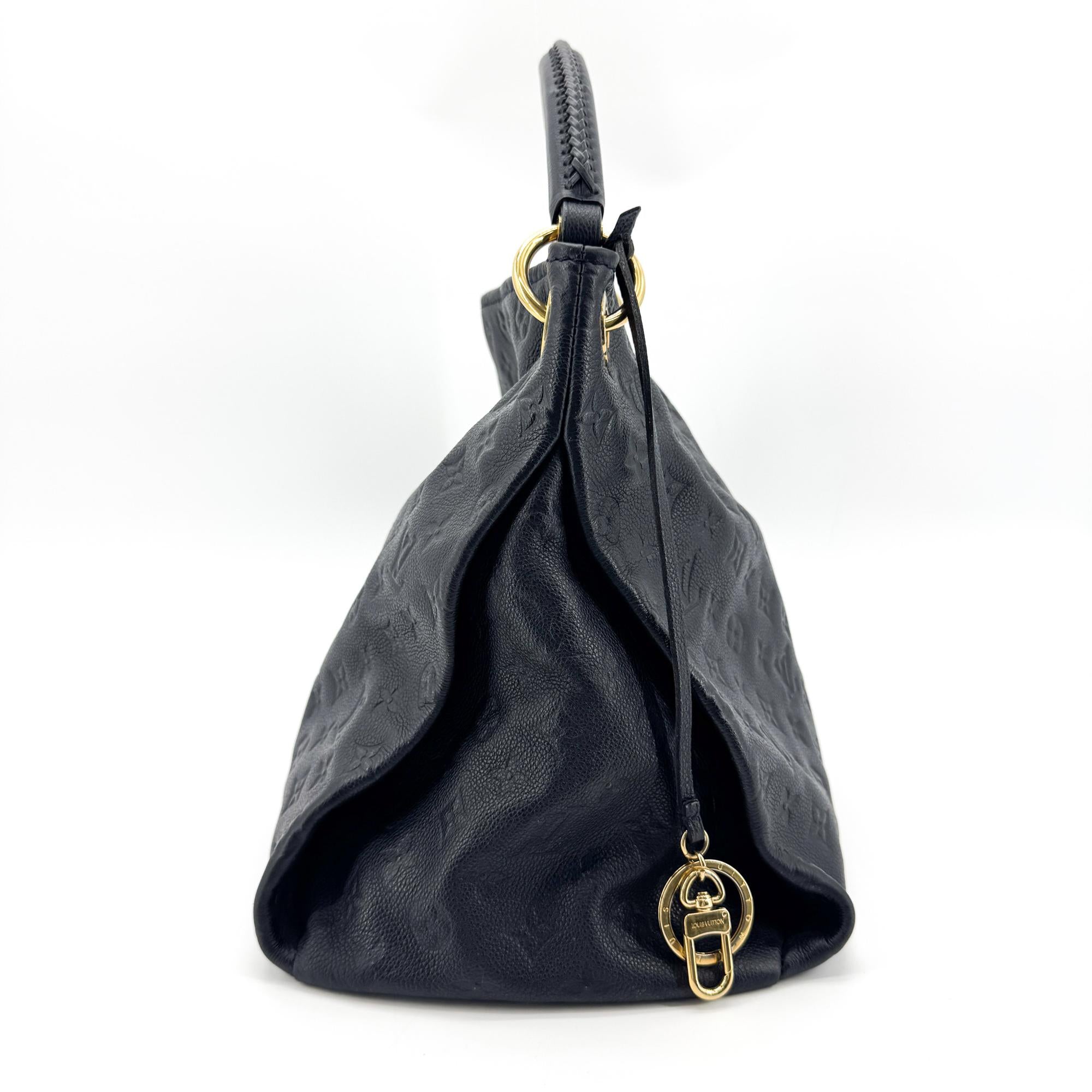 Louis Vuitton Artsy Monogram Empreinte Leather Black Leather Handbag (Pre-Owned)